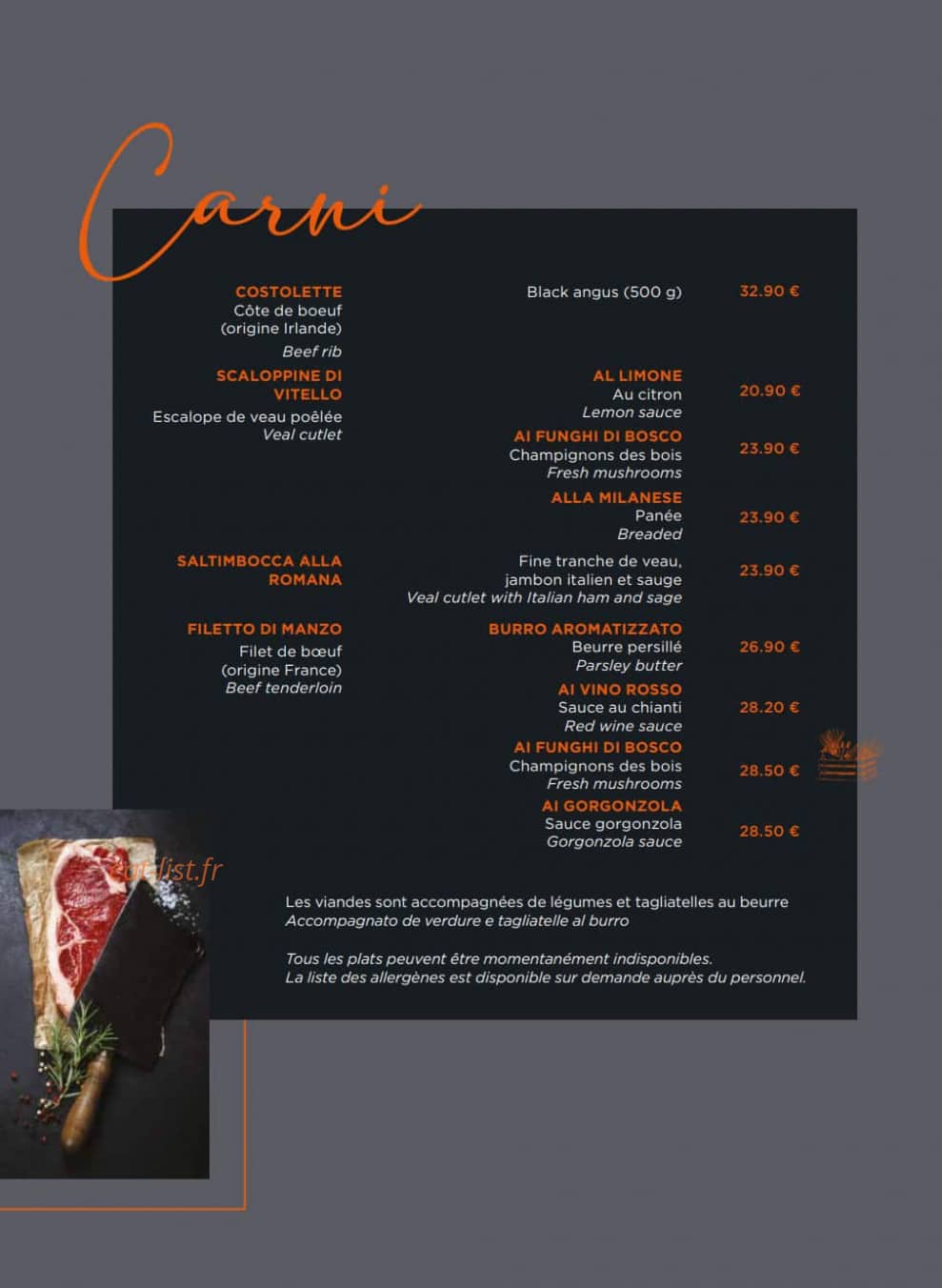 Zaino ristorante Thonon — carte page 7