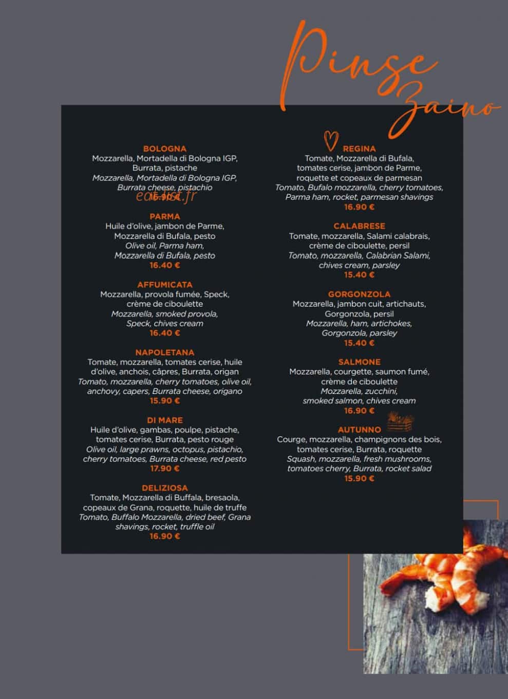 Zaino ristorante Thonon — carte page 10