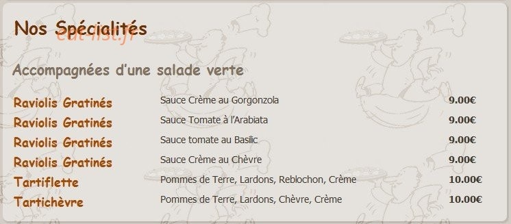 Bella Pizza — carte page 6