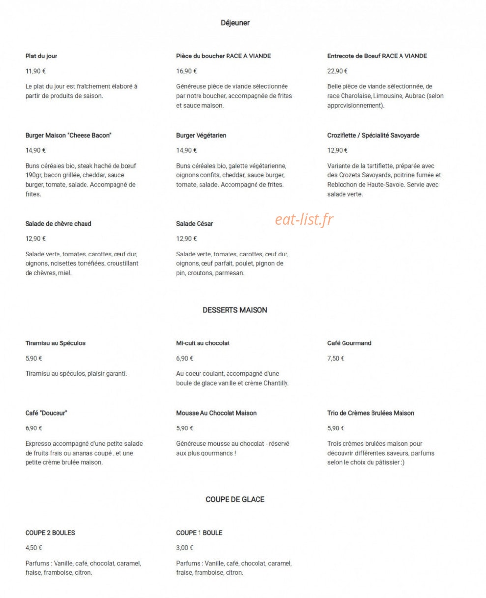 Le Bistrotteur — carte page 1