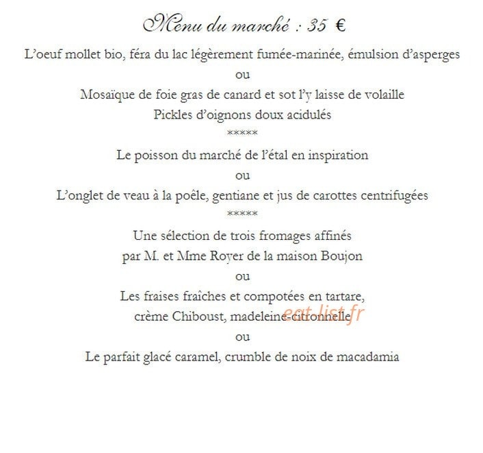 Le Clos du Lac — carte page 1
