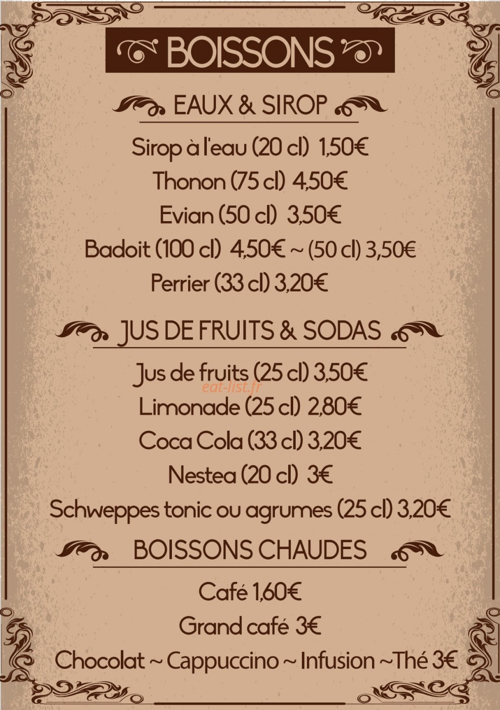 A la Tasse à Moustache — carte page 5