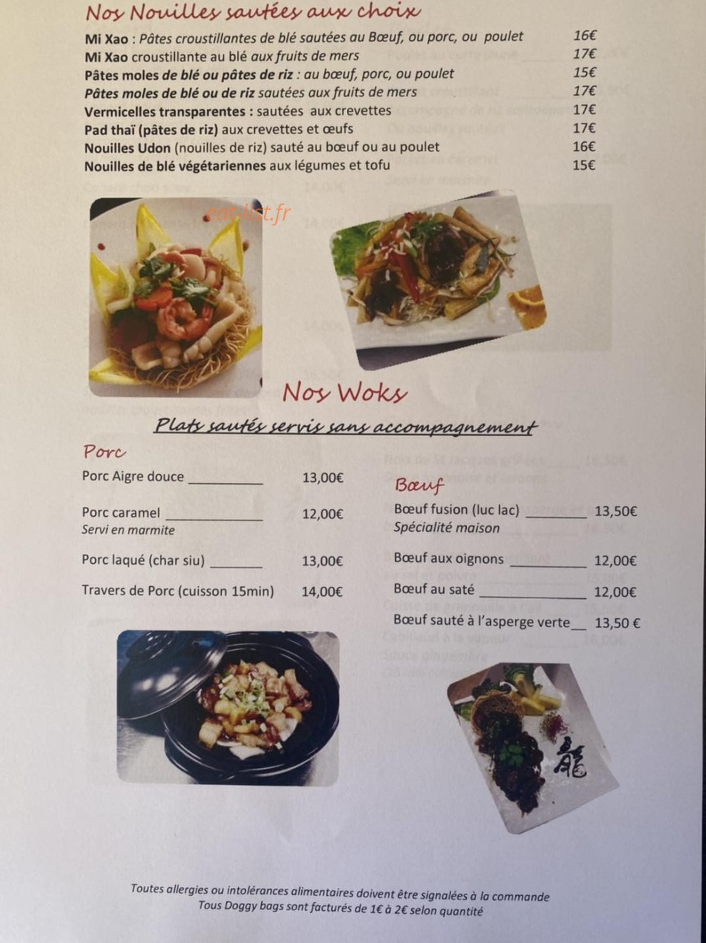 Asia fusion — carte page 3