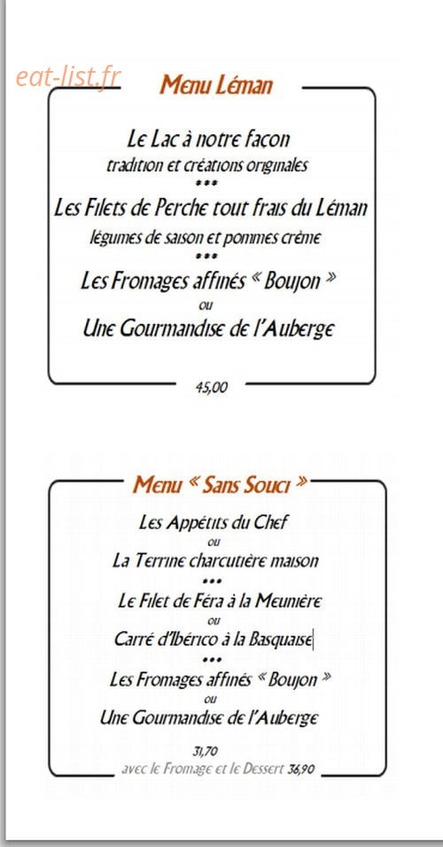 Auberge d'Anthy — carte page 3