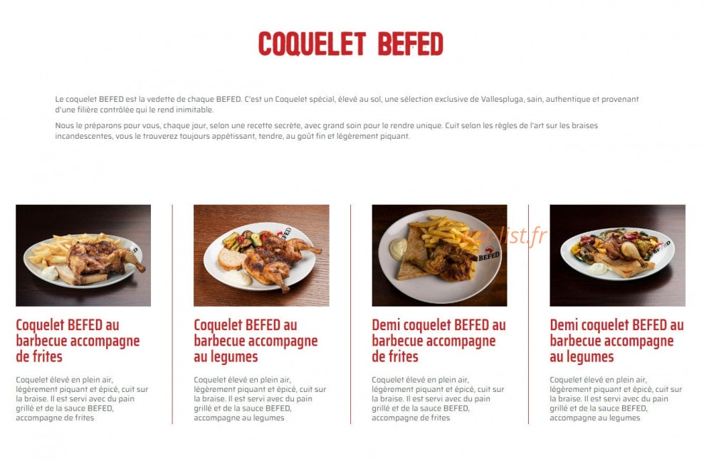 Befed — carte page 1