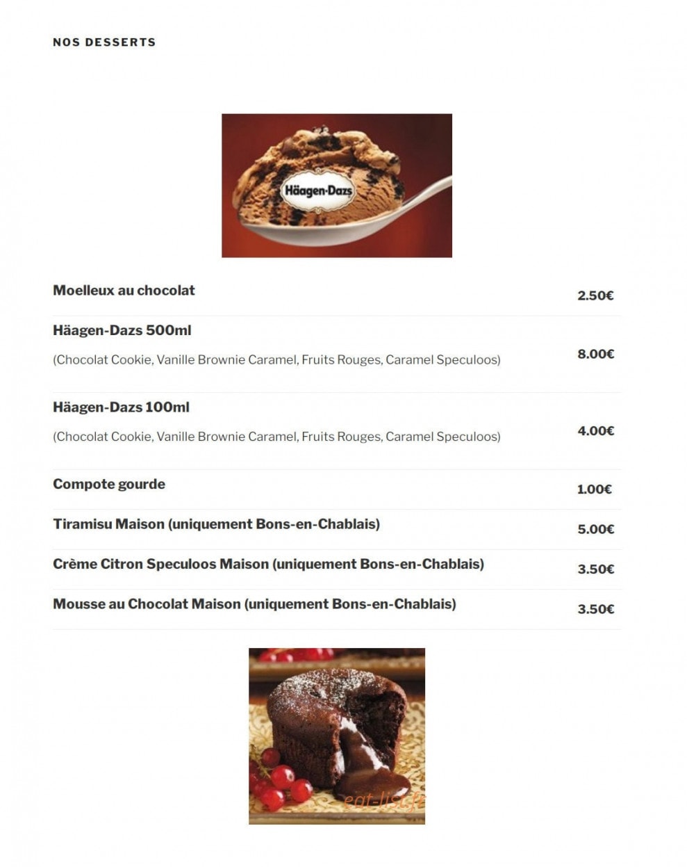 Bella Pizza — carte page 8