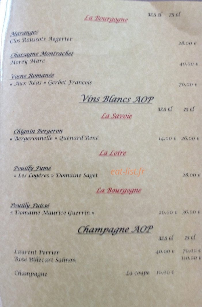 Chez Xuan — carte page 2