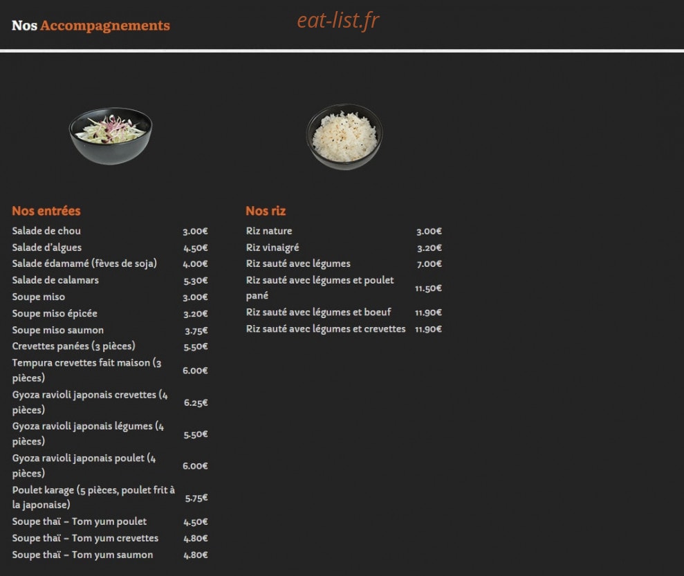 E-Sushi — carte page 8