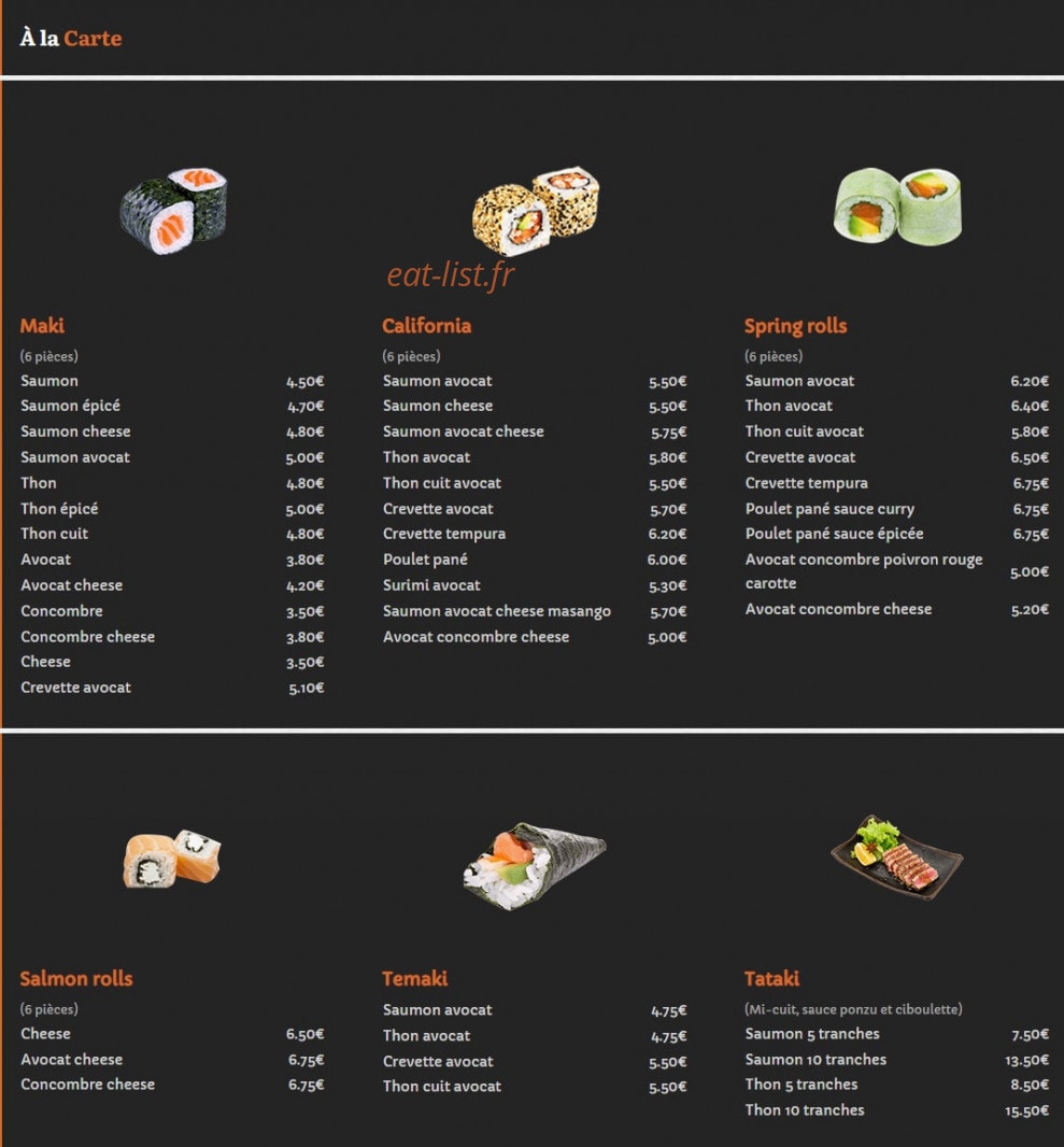 E-Sushi — carte page 4