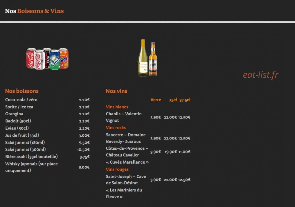 E-Sushi — carte page 10