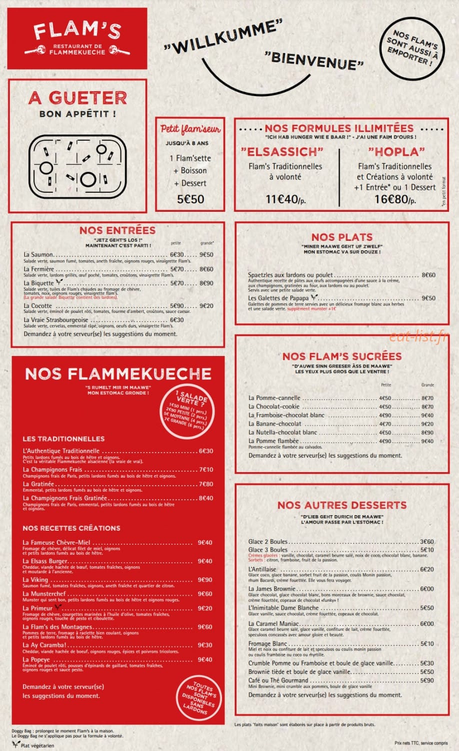 Flam's — carte page 1