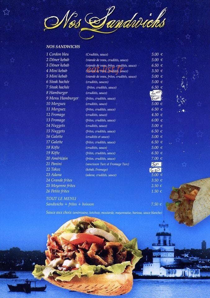 Kebab de l'étoile — carte page 3