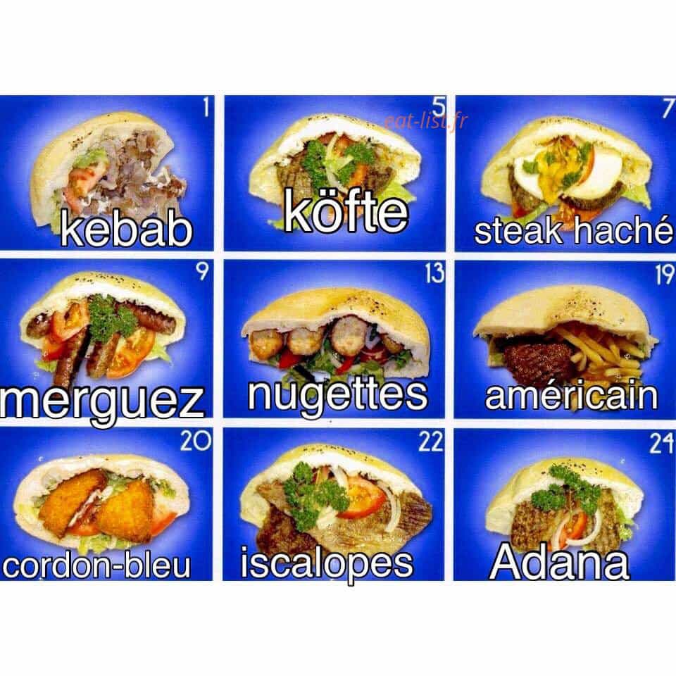 Kebab de l'étoile — carte page 8