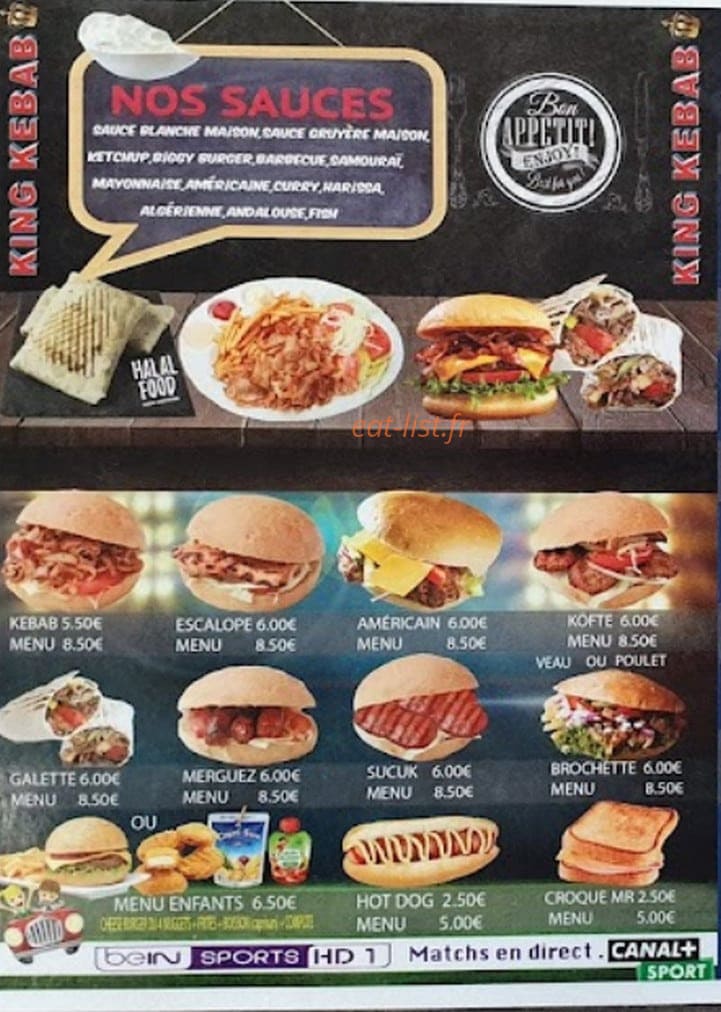 King Kebab — carte page 2