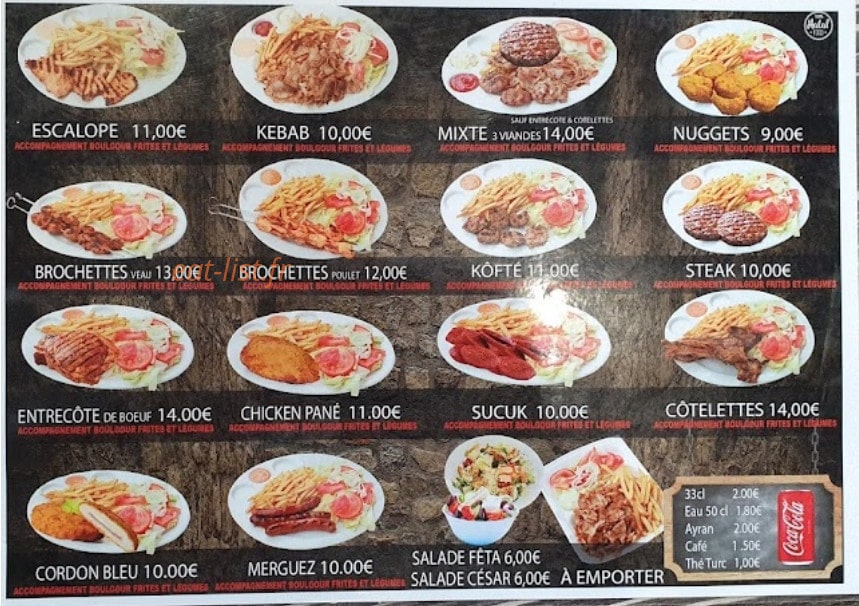 King Kebab — carte page 1