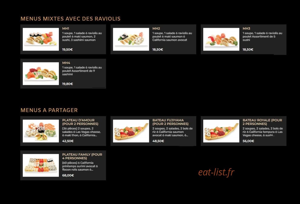koki sushi — carte page 3
