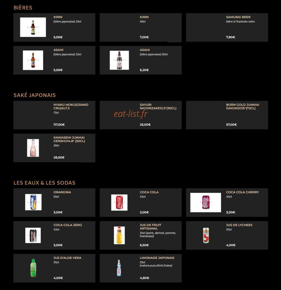 koki sushi — carte page 4
