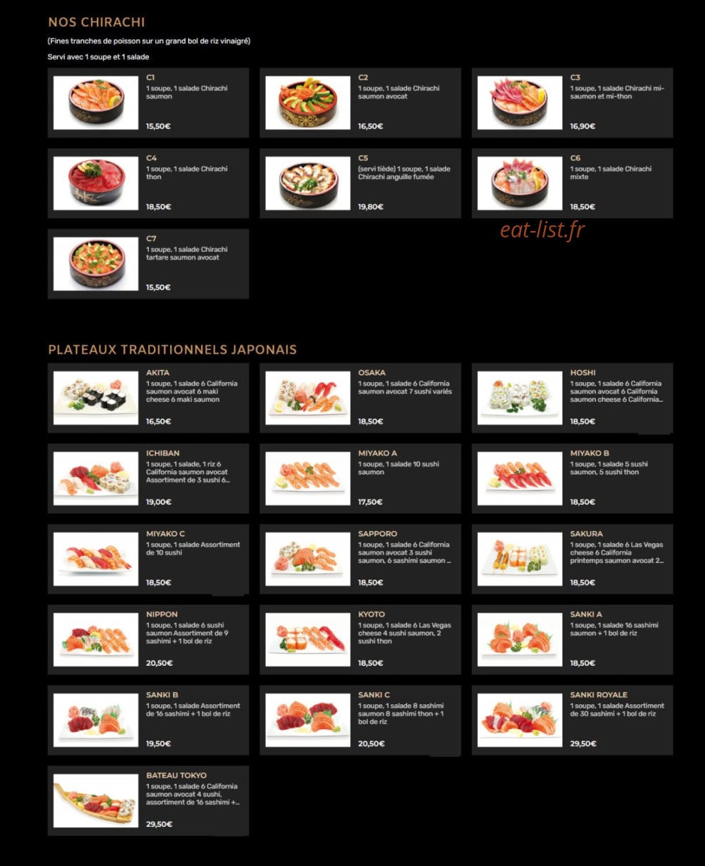 koki sushi — carte page 2