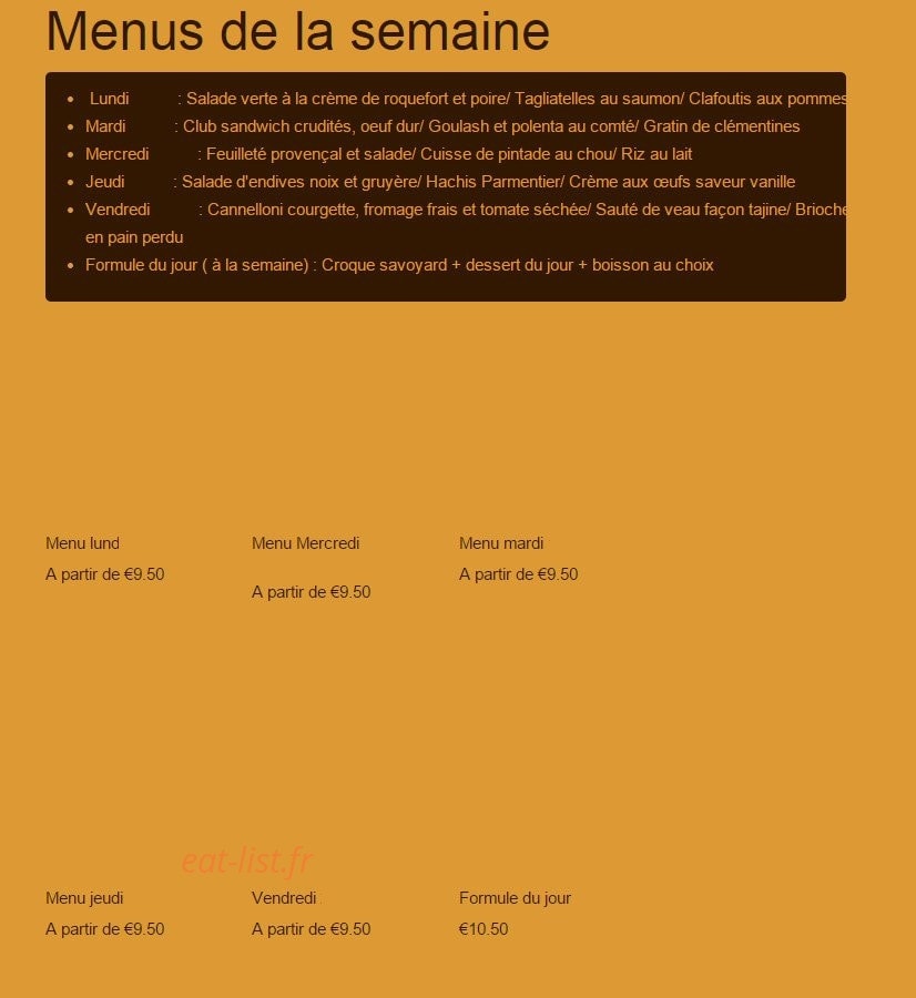 La barquette gourmande — carte page 1