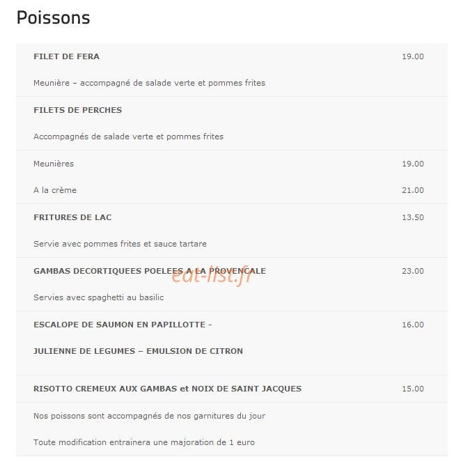 La Carbonara — carte page 4