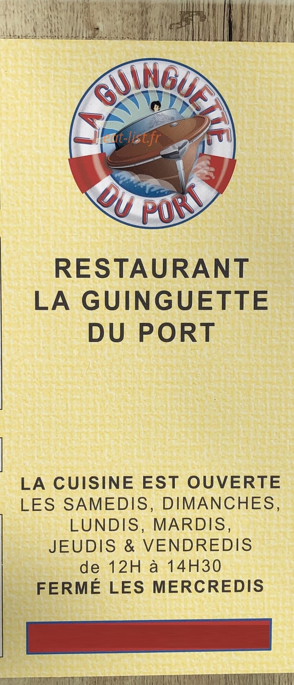 Carte et menu La guinguette du port, Thonon les Bains