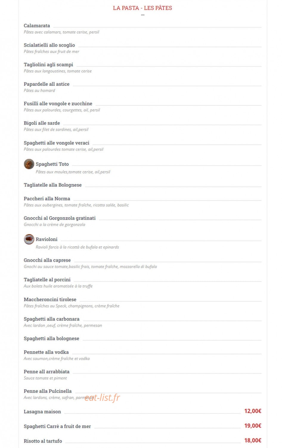 La Locanda Di Pulcinella — carte page 2