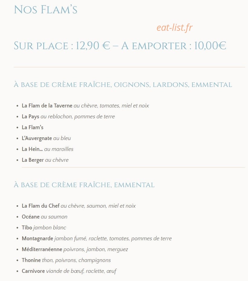 La Taverne d'Ici et d'Ailleurs — carte page 5