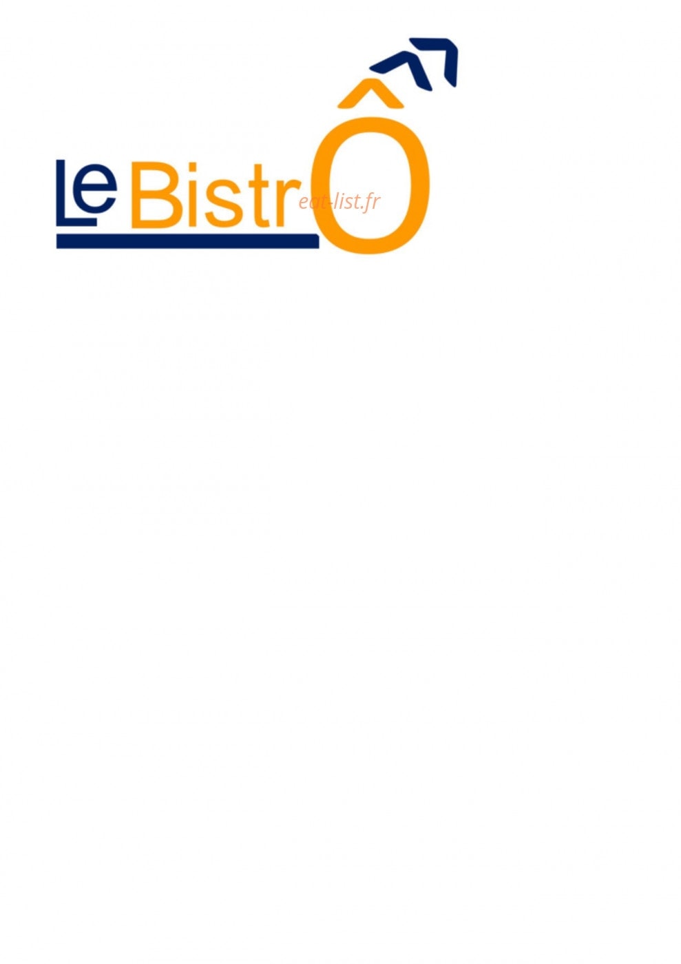 Le BistrÔ — carte page 1