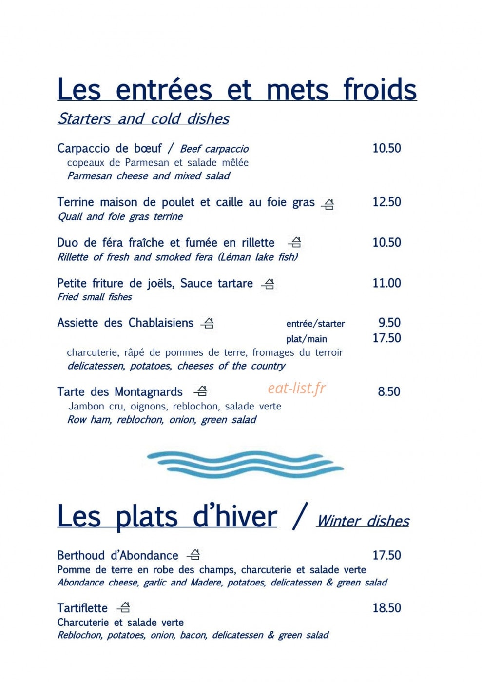 Le BistrÔ — carte page 4