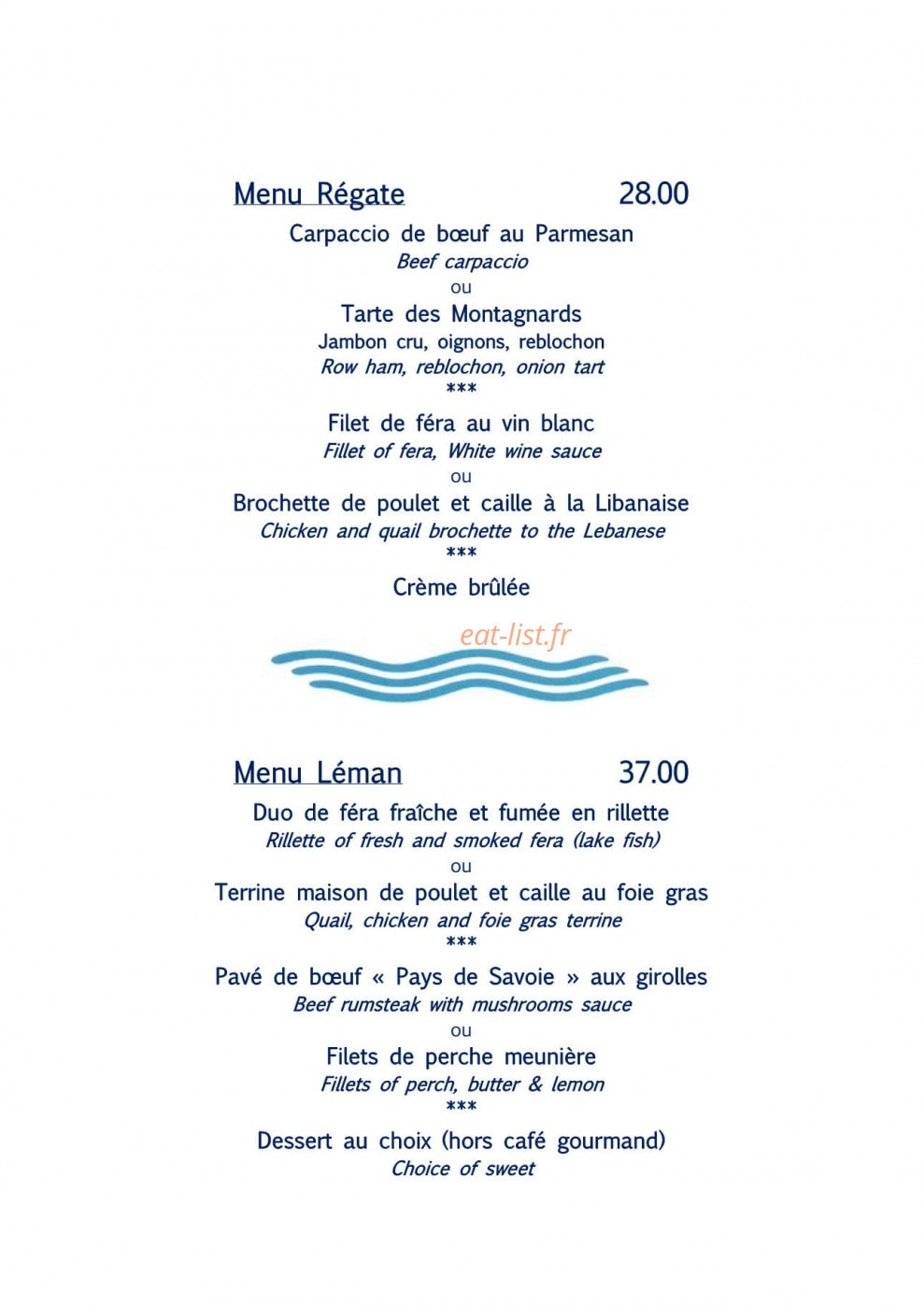 Le BistrÔ — carte page 3
