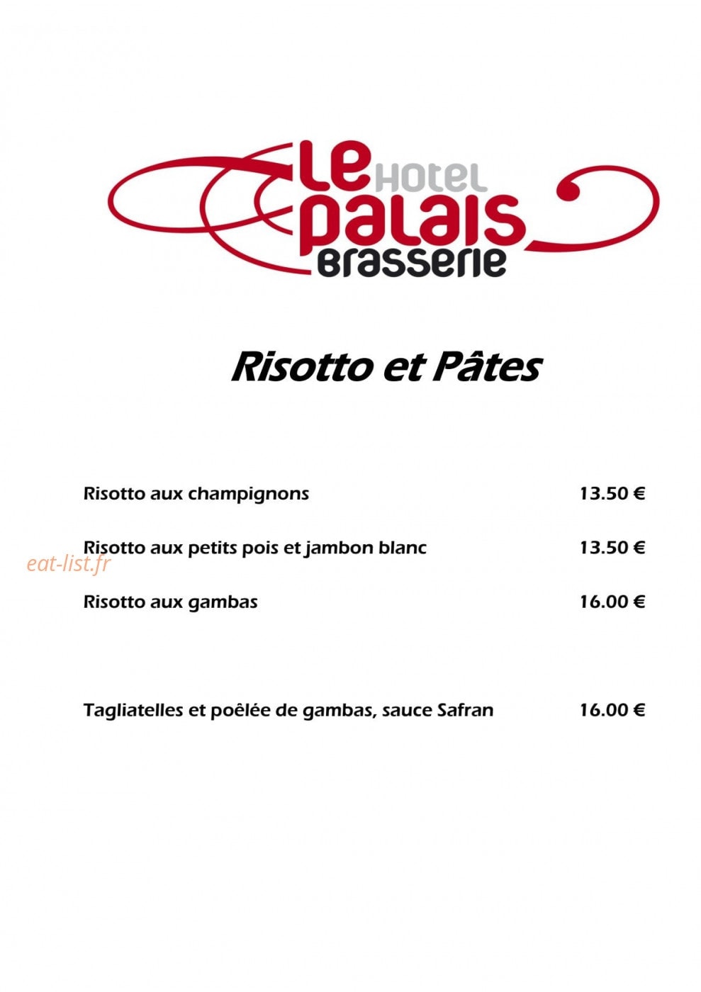 Le Café du Palais — carte page 4