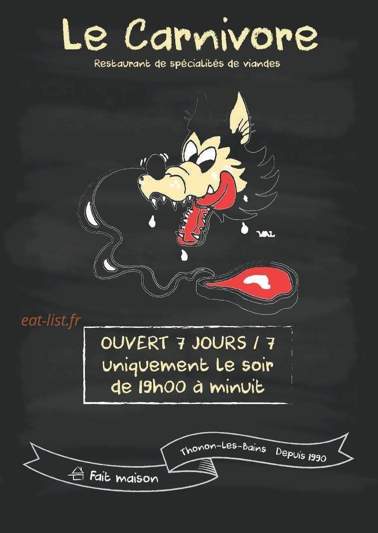 Le Carnivore — carte page 1