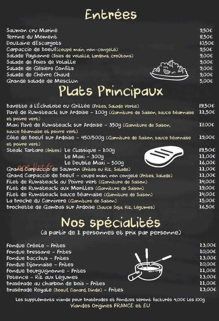 Le Carnivore — carte page 2