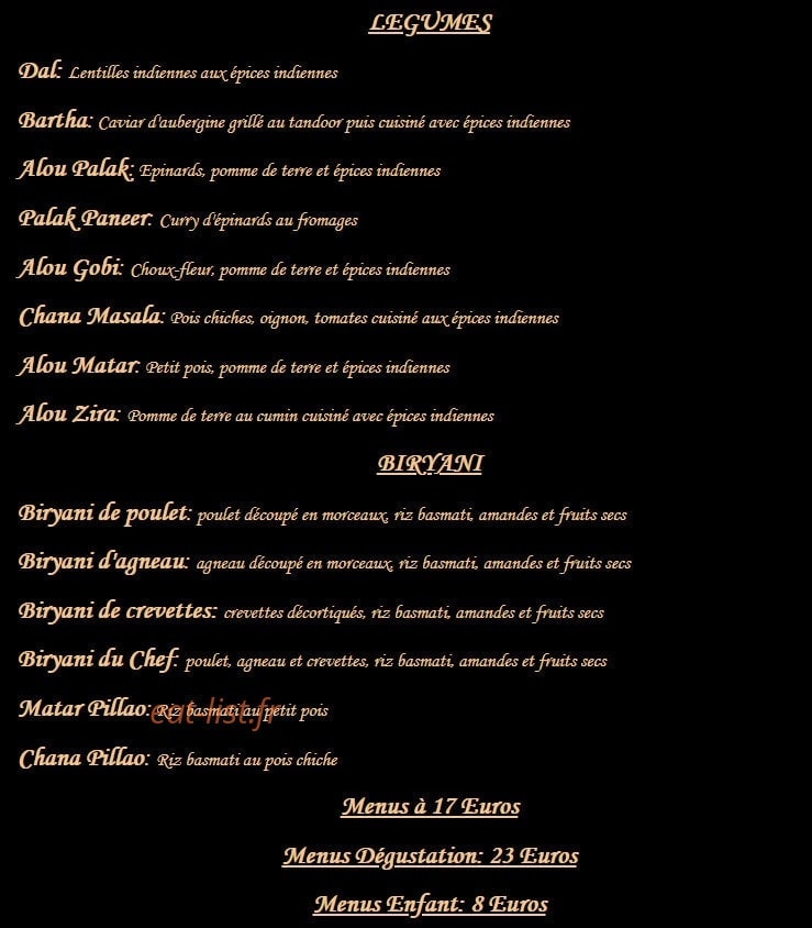 Le Shalimar — carte page 5