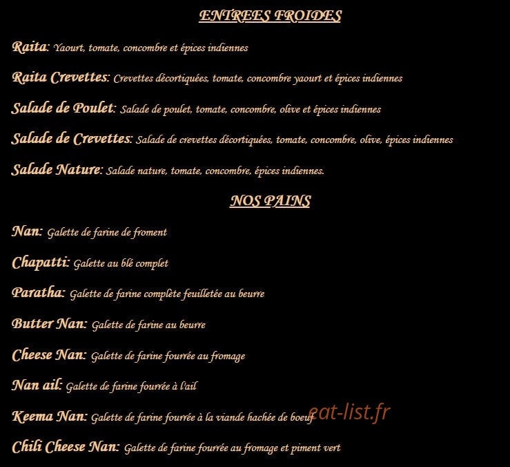 Le Shalimar — carte page 2