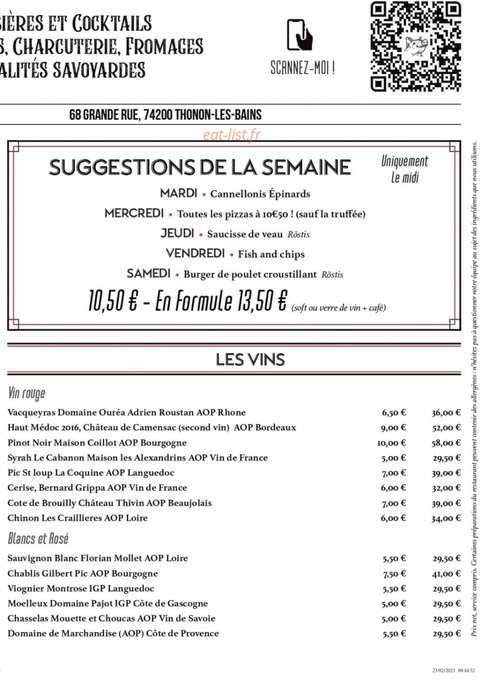 Les Cochonneries du General — carte page 2