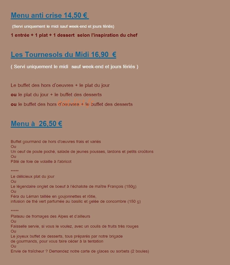 Les Tournesols — carte page 4