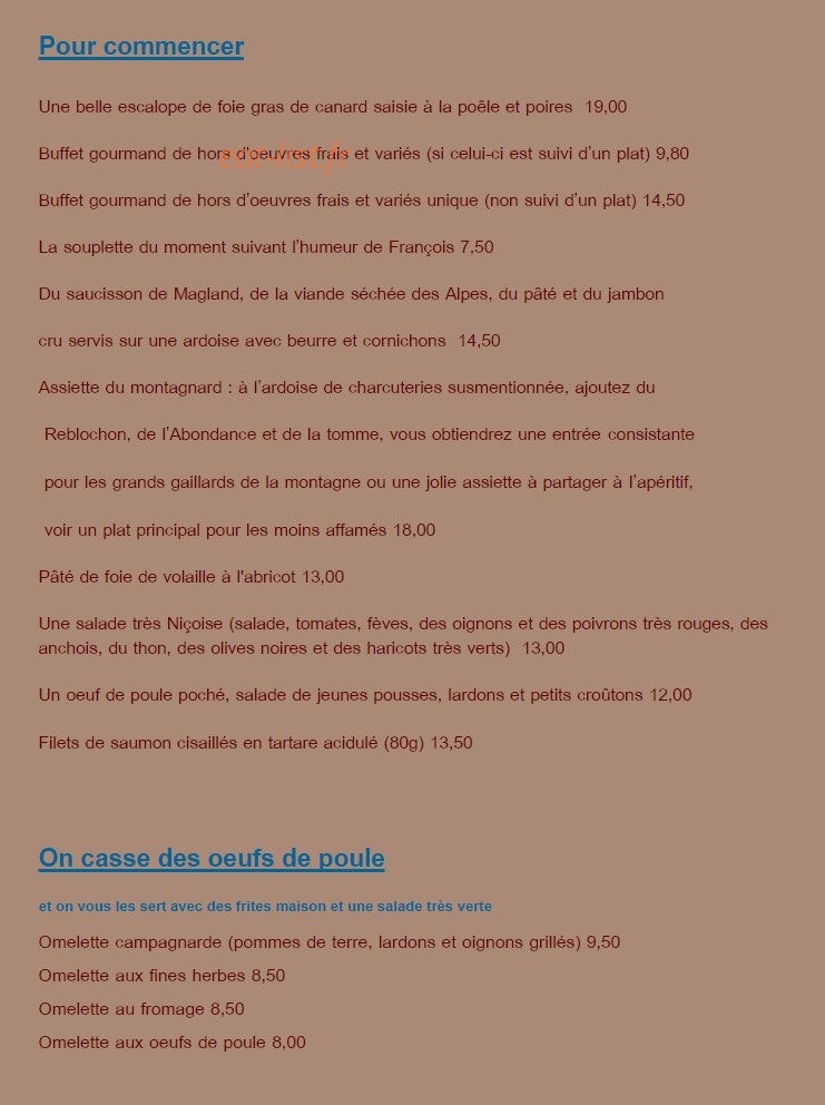 Les Tournesols — carte page 1