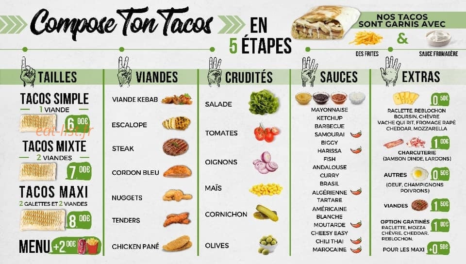 O'mk Tacos — carte page 4
