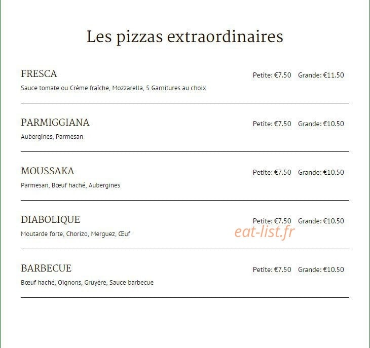 Pizza Fresca — carte page 6