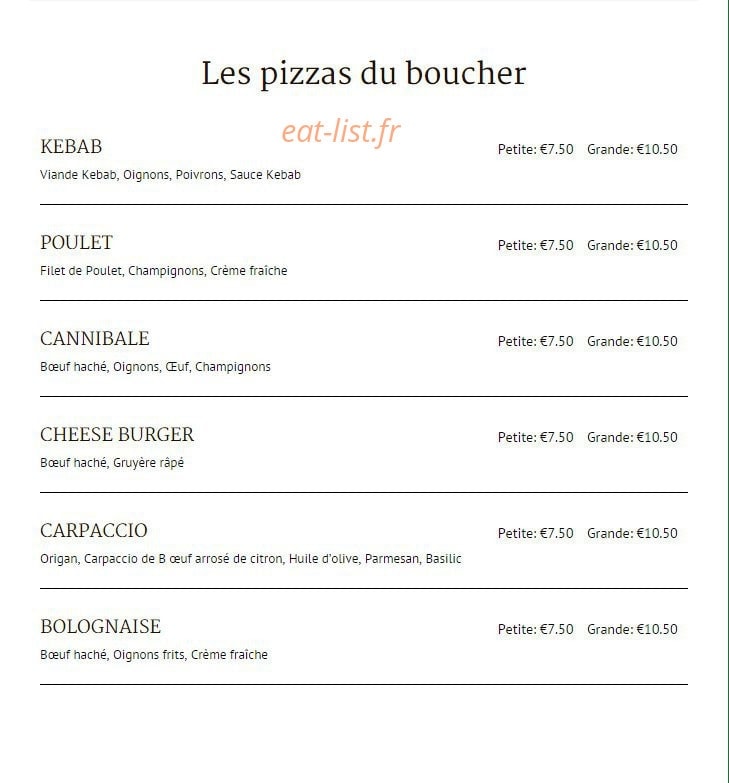 Pizza Fresca — carte page 5