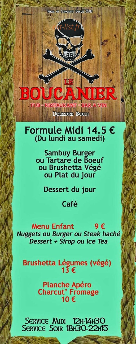 L'Auberge Du Boucanier — carte page 2