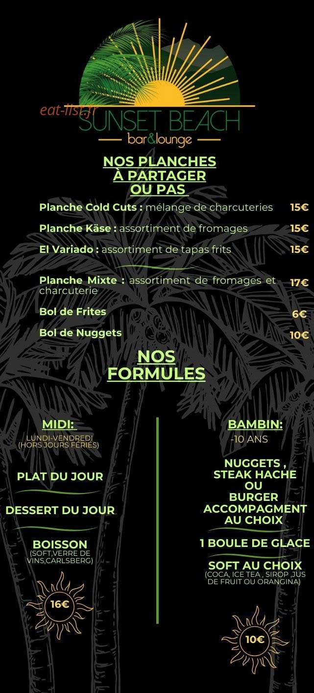 Le sunset beach — carte page 2