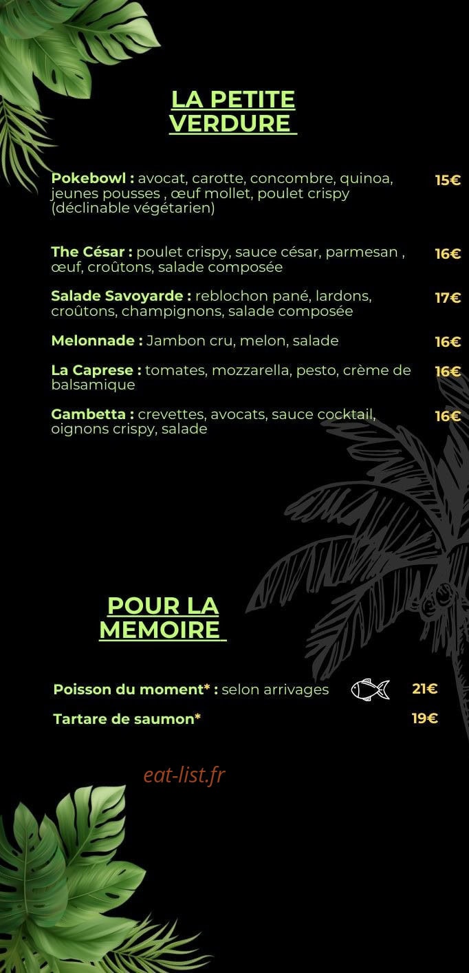 Le sunset beach — carte page 1