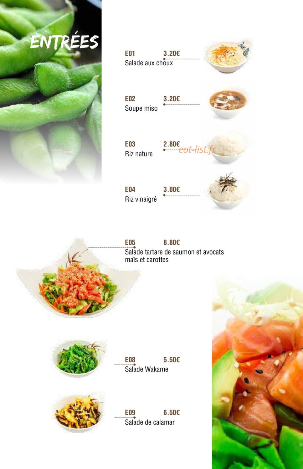 Oky Sushi — carte page 1