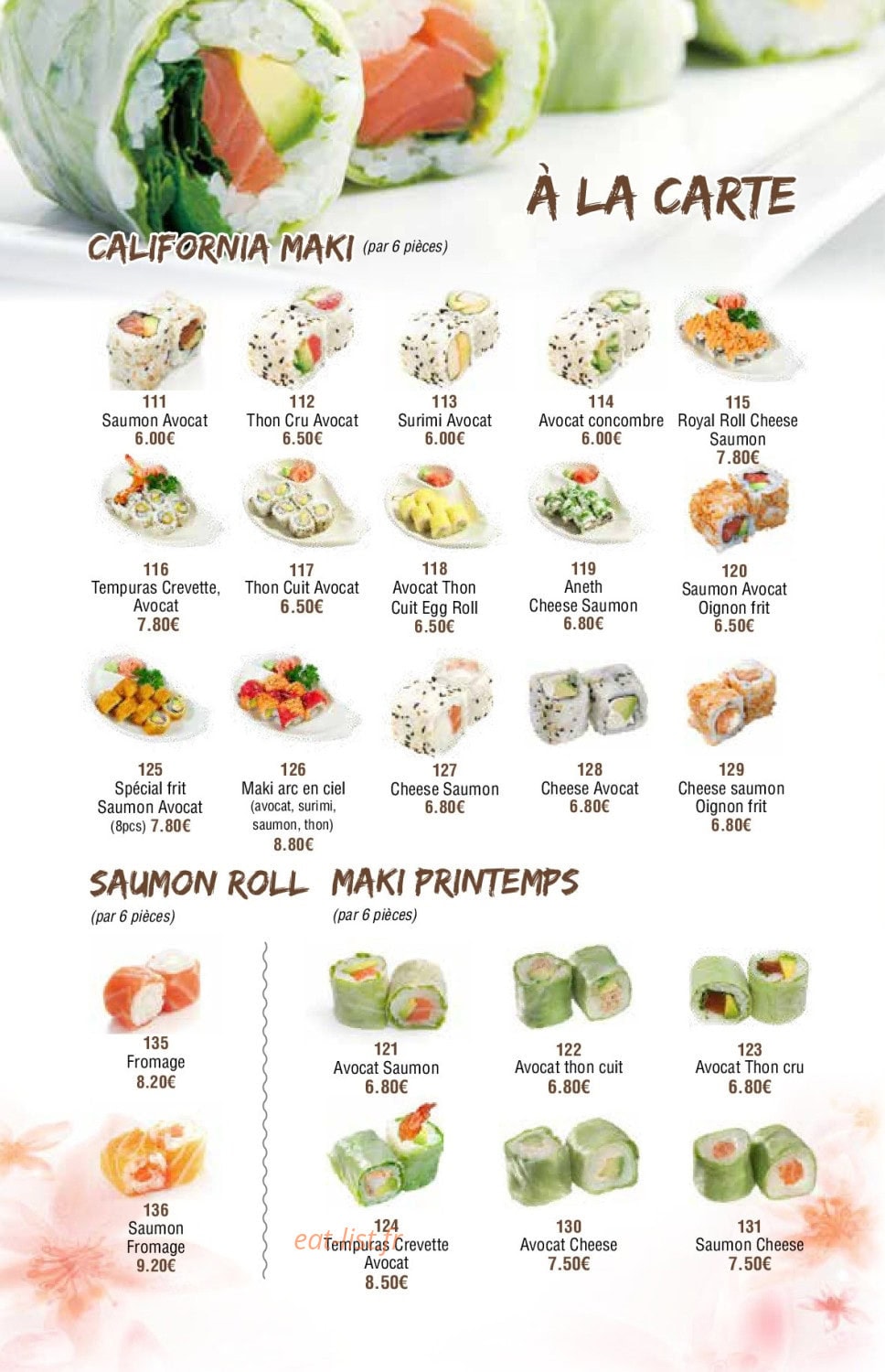 Oky Sushi — carte page 5