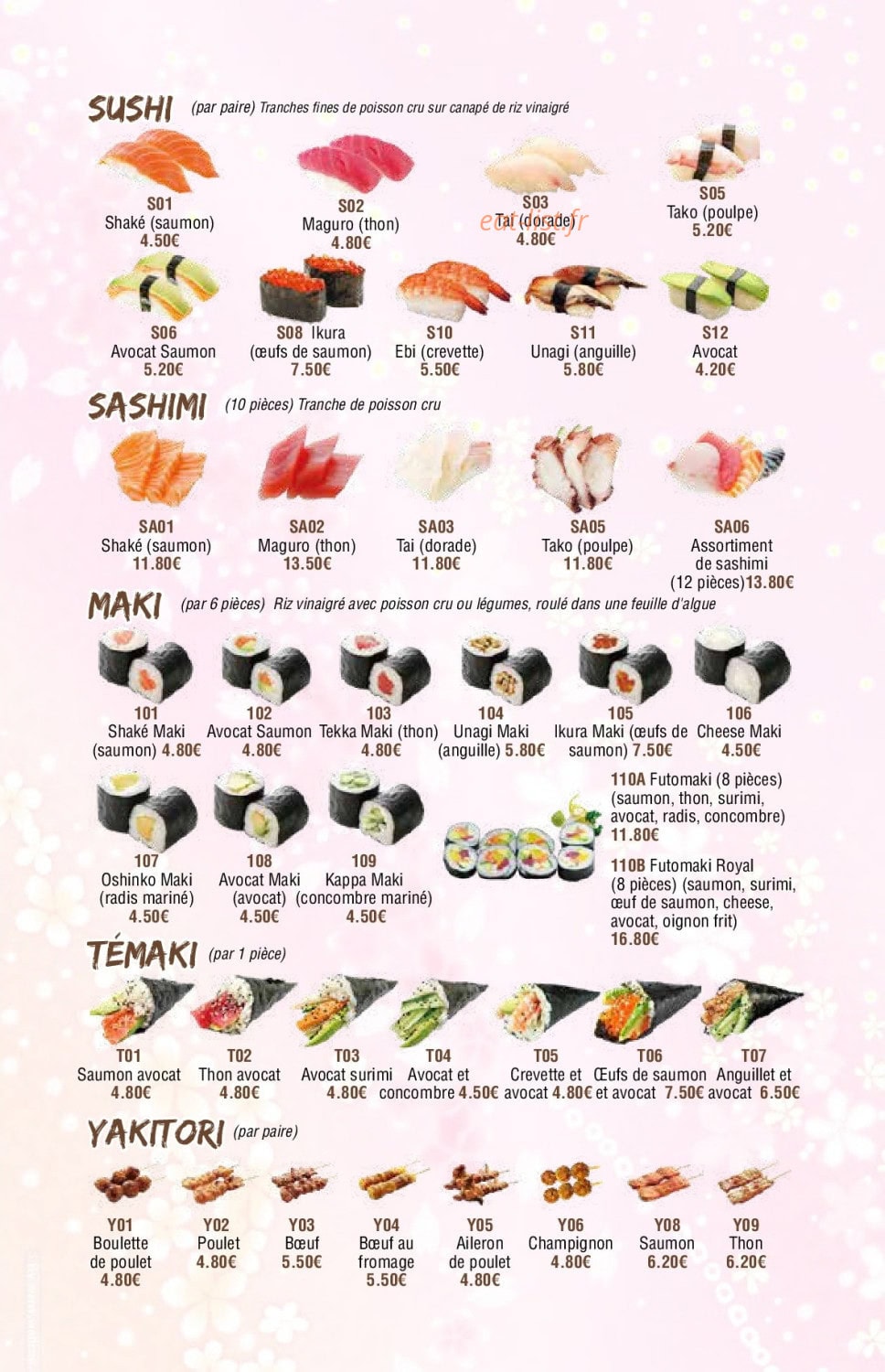 Oky Sushi — carte page 8