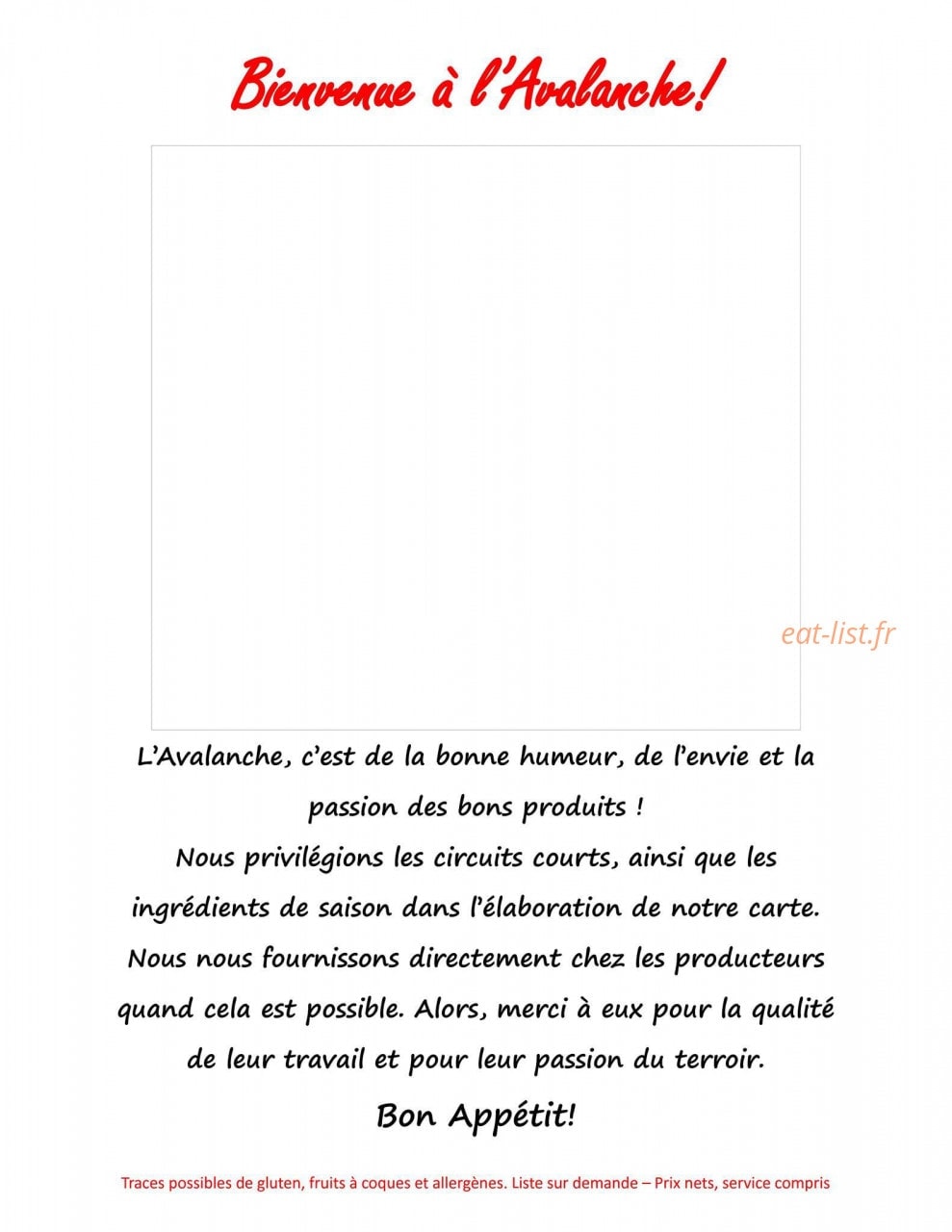 L'Avalanche — carte page 1