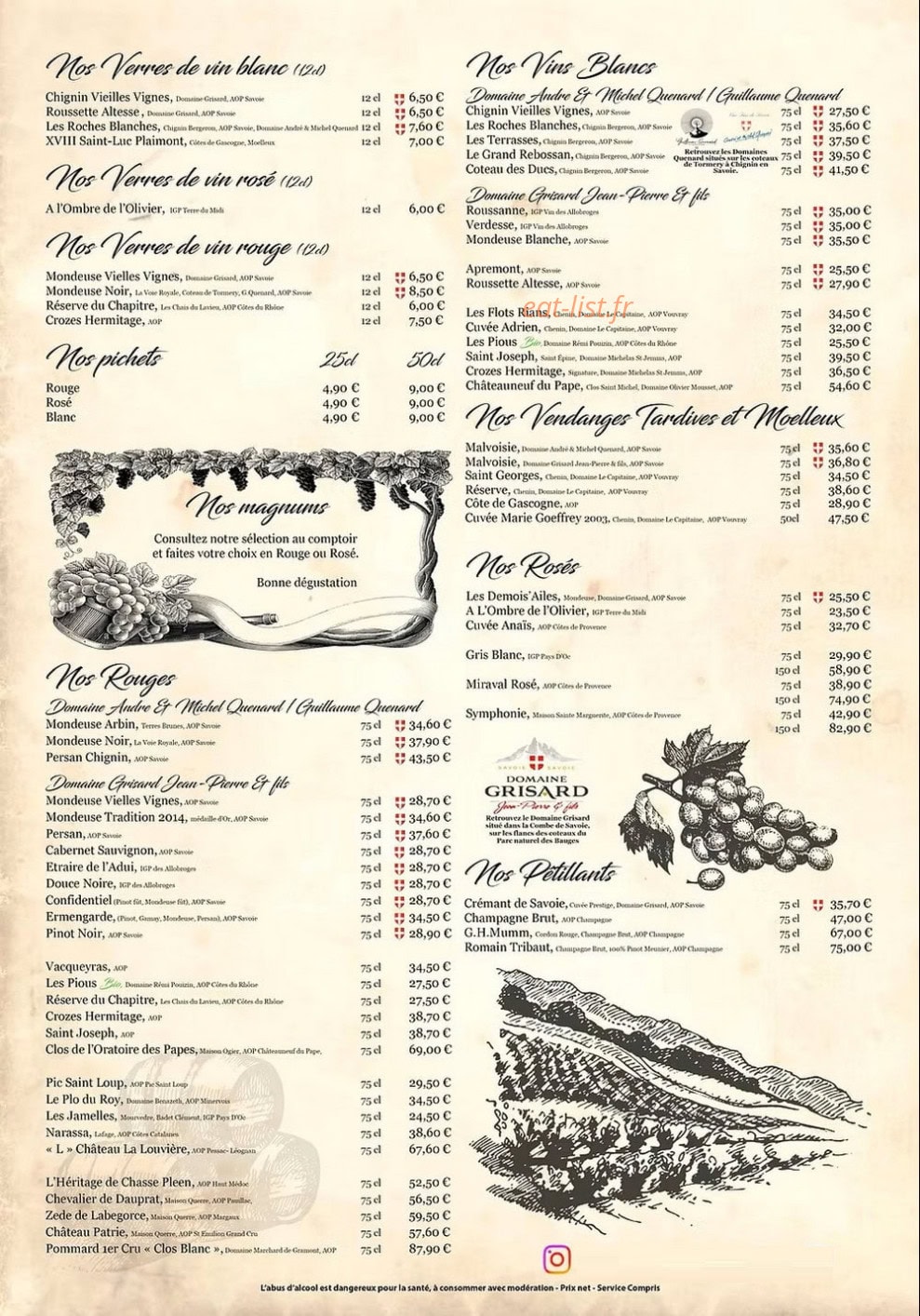 Le Chalet du Lac — carte page 3