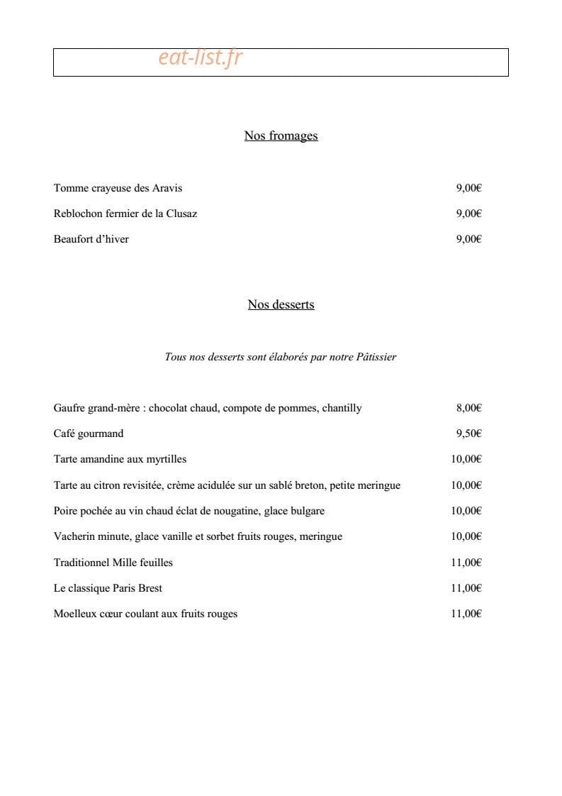 Chalet des Praz — carte page 3